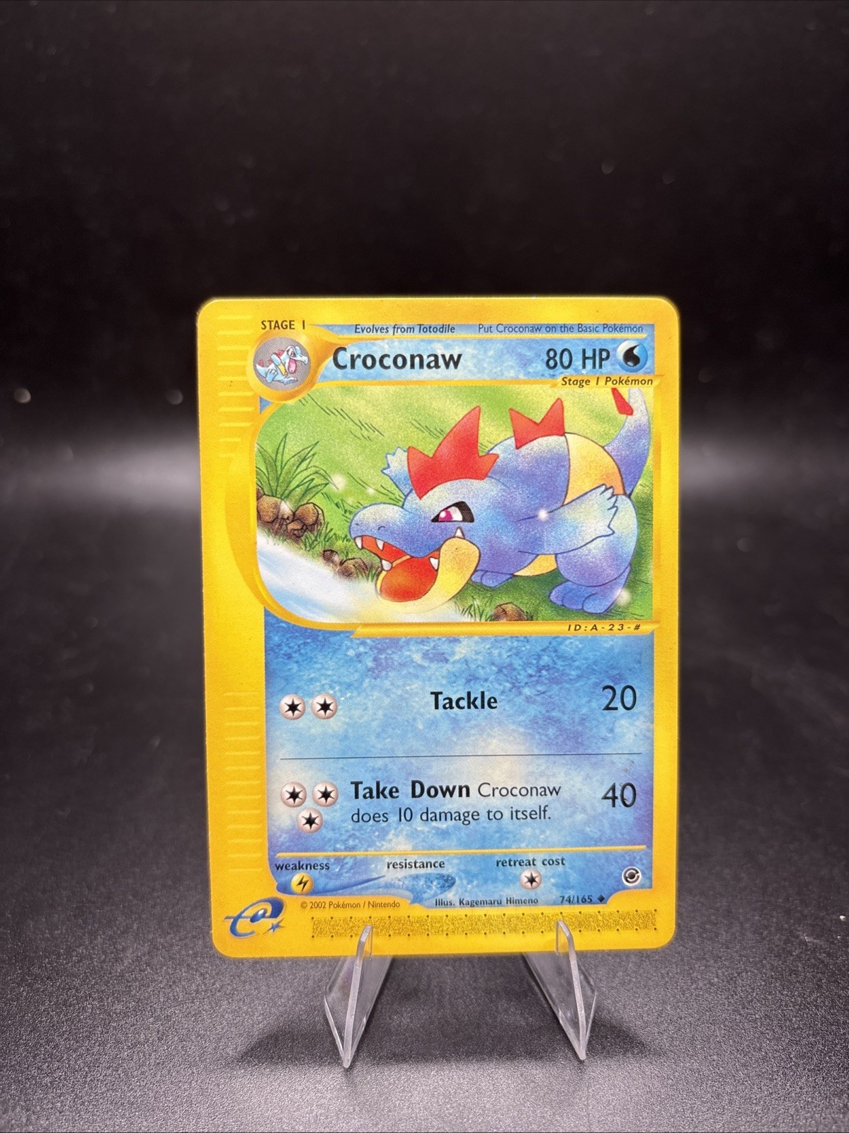 NM Croconaw 74/165 Reg. Expedition Set Pokemon Card Non Holo Near Mint -j