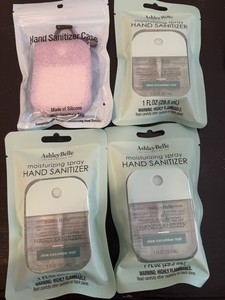 3 Pack Ashley Belle Viral Hand Sanitizer Aloe Cucumber Mist Plus Case
