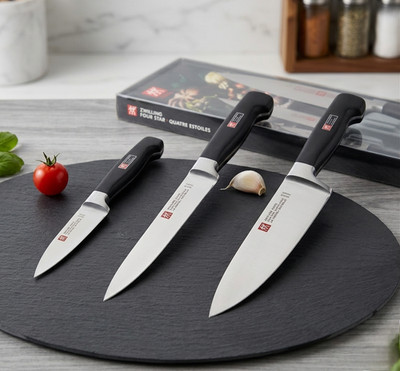 NEW ZWILLING J.A. HENCKELS 35048-000 Four Star - 3 Piece Professional Knife Set