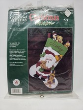  Opened  Bucilla Felt Stocking Kit 33048 "A SALUTE TO CHRISTMAS  Gallery