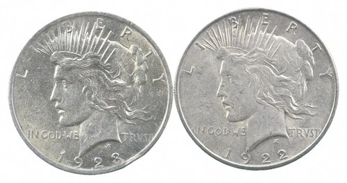 1923 & 1922 & Peace Silver Dollar $1 Bullion Collection Lot *900
