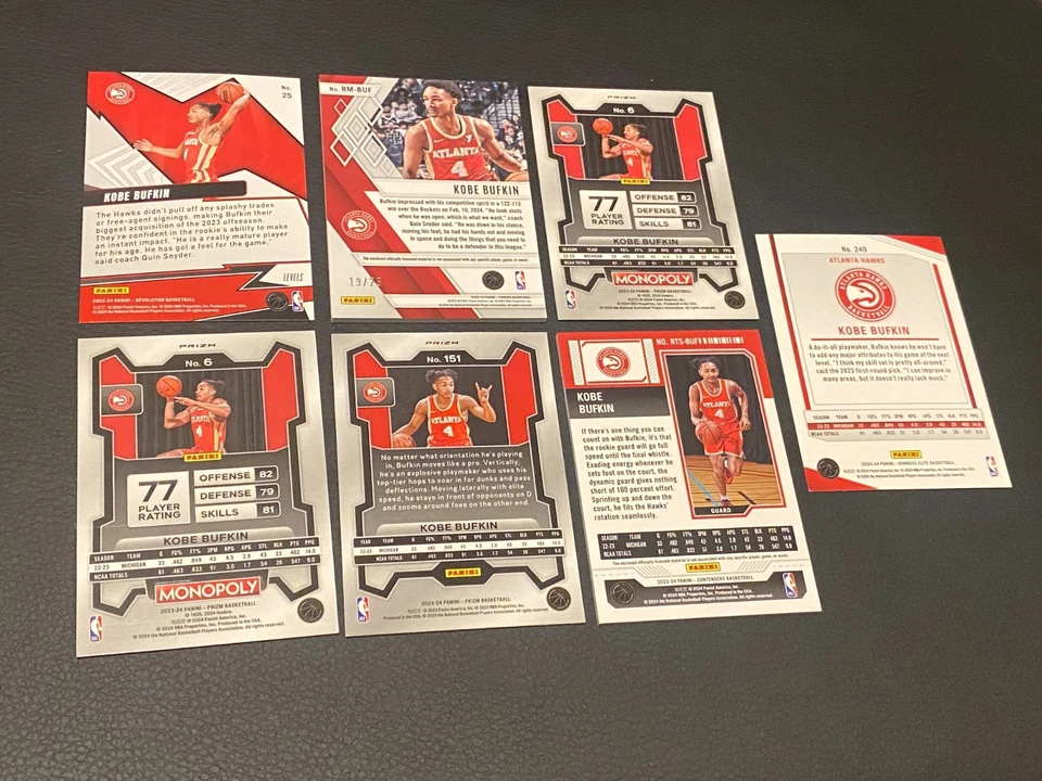 2023-24 Kobe Bufkin Blue /25 Rookie Memorabilia Patch Panini Phoenix RC #RM-BUF - Image 2 of 4