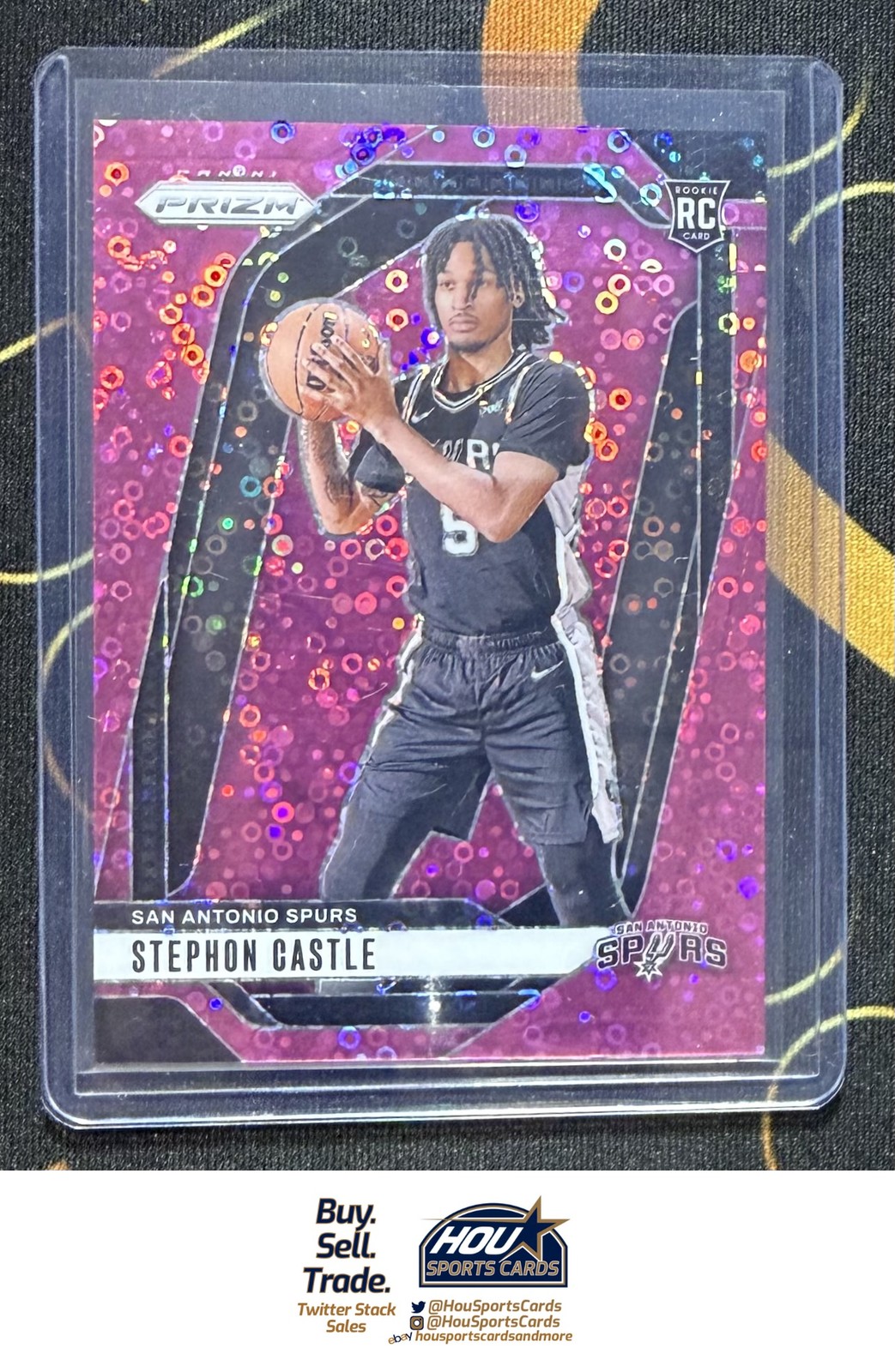 2024-25 Prizm Stephon Castle Fast Break Pink /50 Rookie Card RC #234