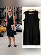 VTG Y2K Gap Minimalist Sheath Dress Sz 8 Black 90s CBK Minimalist