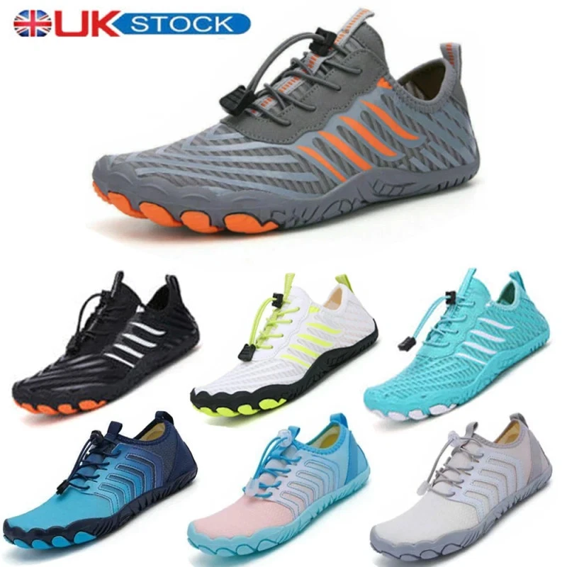 Mens Womens Water Shoes Swim Barefoot Non Slip Surfing Aqua Beach Shoes Size UK