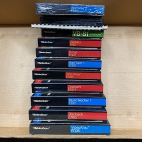 Video Brain Family Computer 101 Console 1977 Umtech 2 Controllers - 11 Games