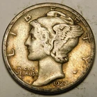 1927 D Mercury Dime F-VF  Actual Coin Pictured- Not Cleaned, Polished or Dipped