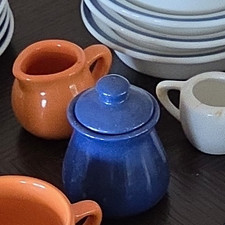 Pretend Play Mini Toy Tea Set  Dishes Lot, Mixed Pieces  Colors