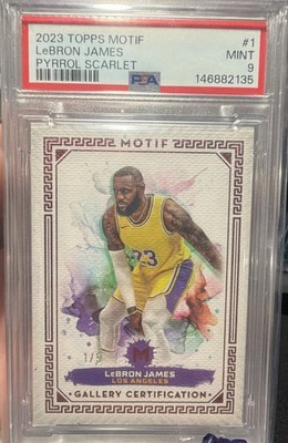 2023 Topps Motif LeBron James Pyrrol Scarlet 1 /5 PSA 9 Super Rare Only One