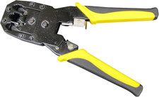 Modular Crimper-Stripper-Cutter, 8P/RJ45, 6P/RJ12, 4P/RJ11 Crimp, Cut, Strip Too