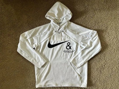 STONE ISLAND Taglia XL Felpa con cappuccio Undercover x Nike NRG TC Techwear logo bianca Jun Takahashi nuova