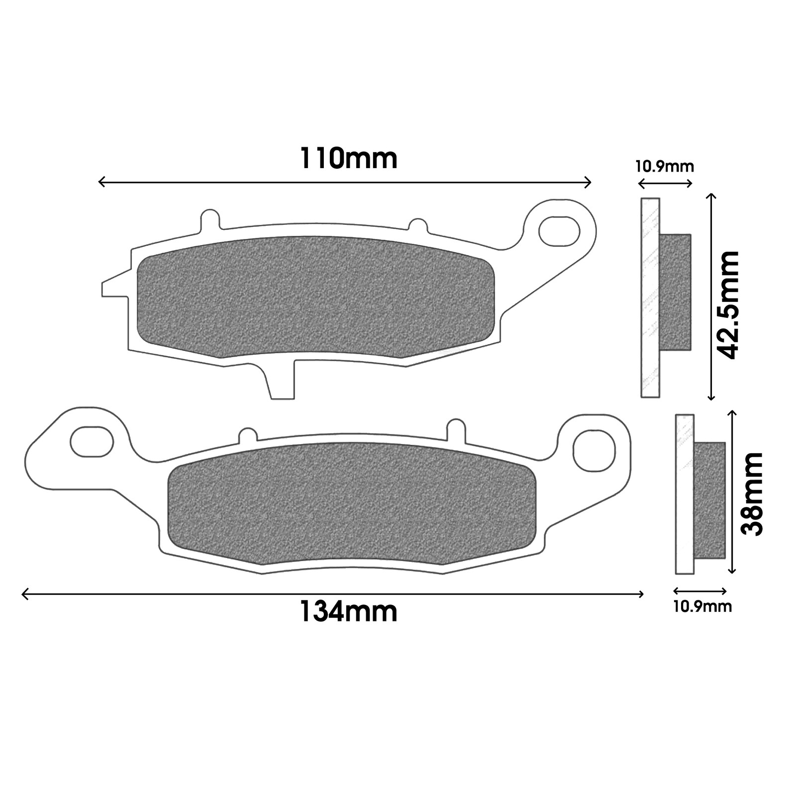 Freinage arrière stable : plaquette Newfren pour moto Kawasaki VN900 et Suzuki 1500
