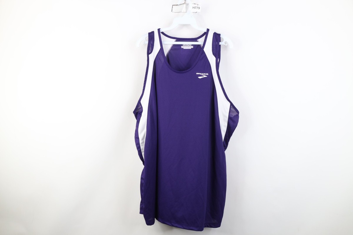 yzk Vintage Y2K Brooks Running Mens 2XL Knit Jogging Singlet Jersey T
