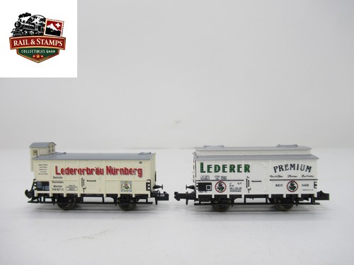 TRIX 15217+13604 DRG / DB Biergüterwagen Set 2x Lederer Nürnberg Spur N mit OVP | Condition: Gebraucht