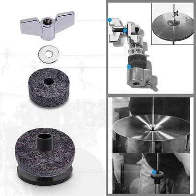 New 18Pcs Cymbal Part Replacement Stand Hi Hat Felt Wing Nut for Drum Set