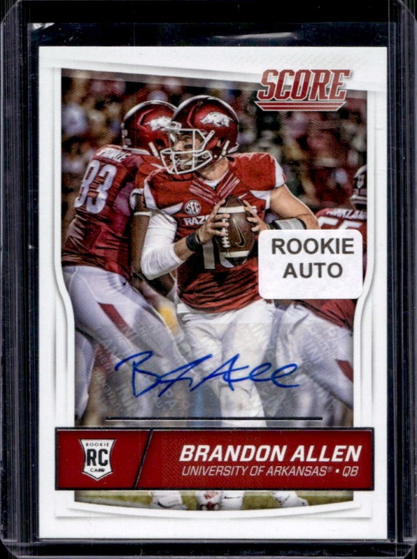 2016 Panini Score Brandon Allen RC Auto Autograph #428 Razorbacks Rookie