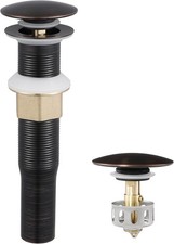 KES Bathroom Sink Drain with Strainer Basket no overflow, Oil Rubbed Bronze