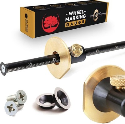 Wheel Marking Gauge - Woodworking Marking Scriber Kit With 2 Replacement Cutter