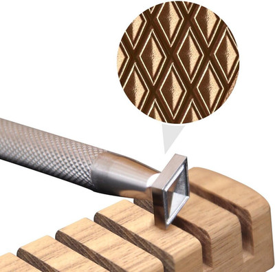 Leather Craft Stamping Tool,Lozenge Pattern Leather Craft Stamping Tool with 304
