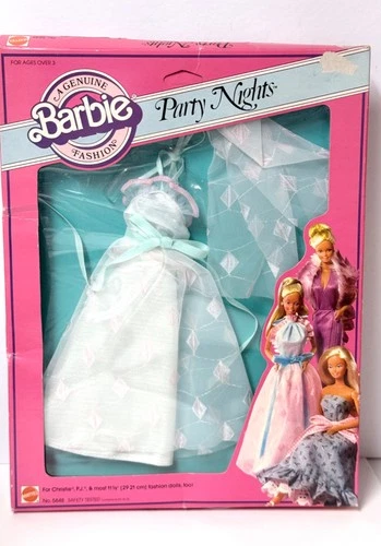 Vtg 1982 Designer Collection "PARTY NIGHTS OUTFIT- Mattel #5654 - DRESS & SHAWL