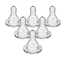 Dr. Brown's Natural Flow  Narrow Baby Bottle Silicone Nipple 6-Pack