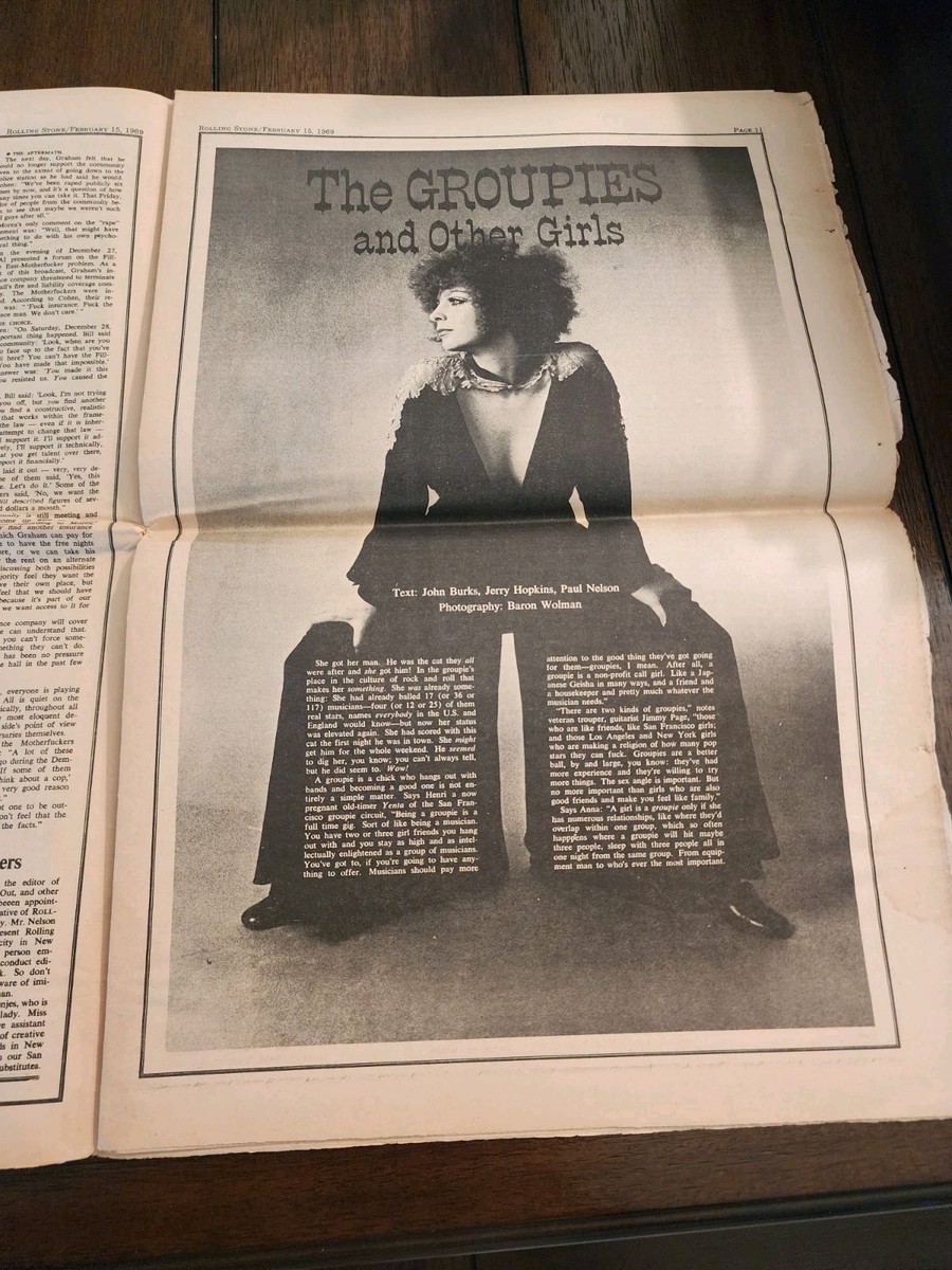 Vintage rolling stones magazine Feb. 15th 1969 #27 The GTOs