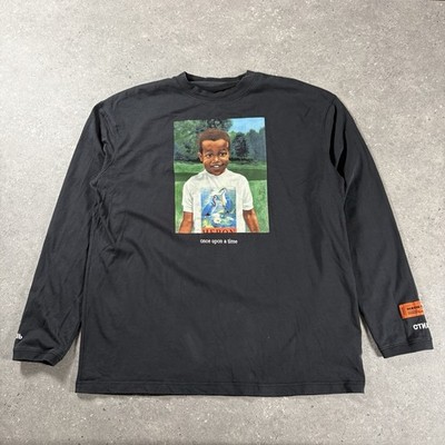 Heron Preston T-Shirt Herren XXL schwarz Baby Reiher Print Once Upon A Time