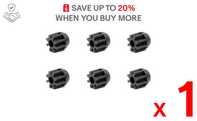 US ONLY x1 Tamiya Mini 4WD Grade Up Parts Carbon Reinforced 8T Pinion Gear 6pcs 