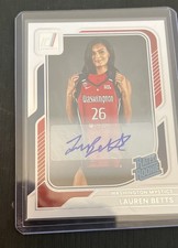 Lauren Betts Donruss Rated Rookies Auto Washington Mystics Star & HOTTIE