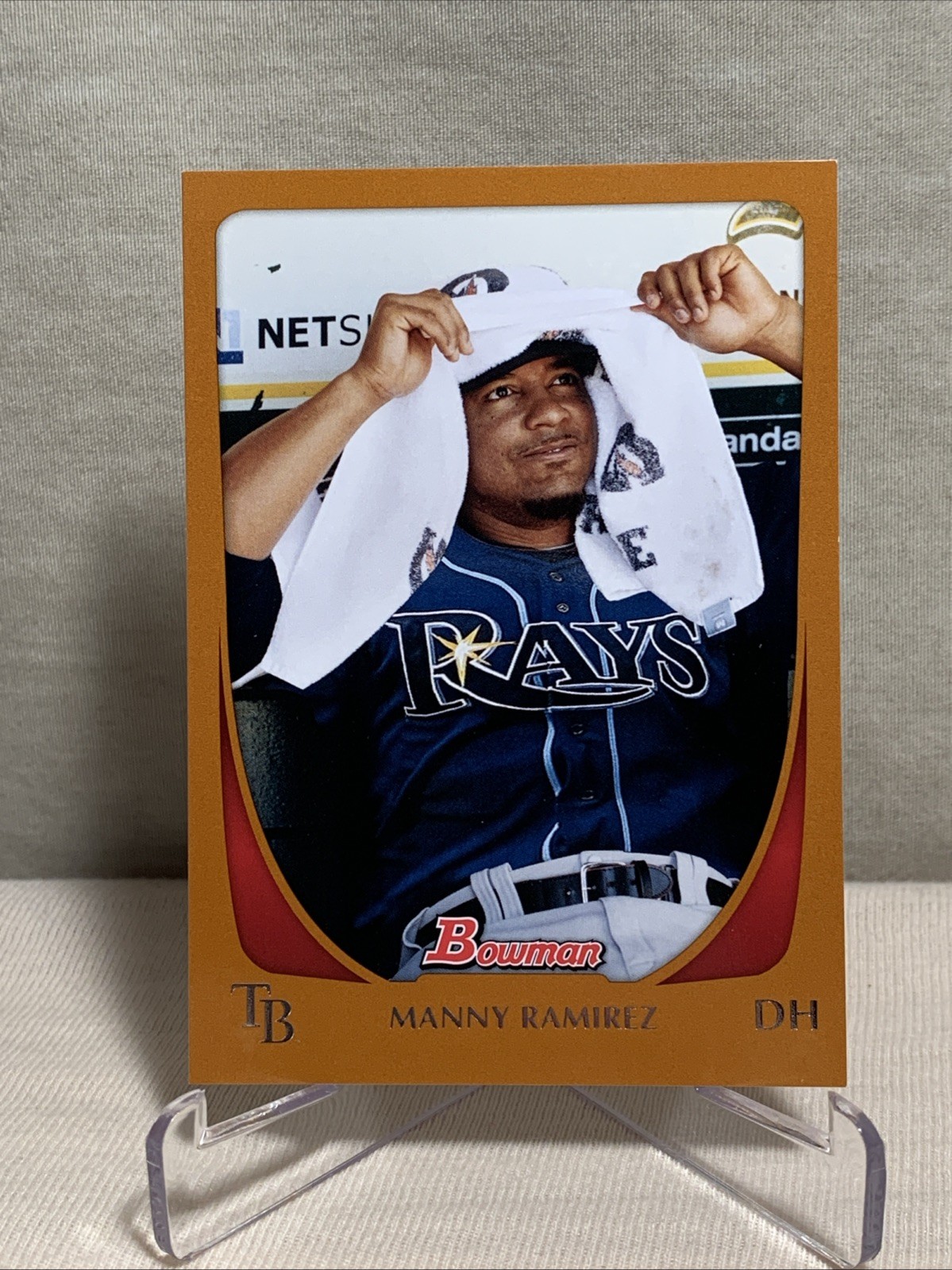 2011 Bowman #90 Manny Ramirez Orange Parallel /250