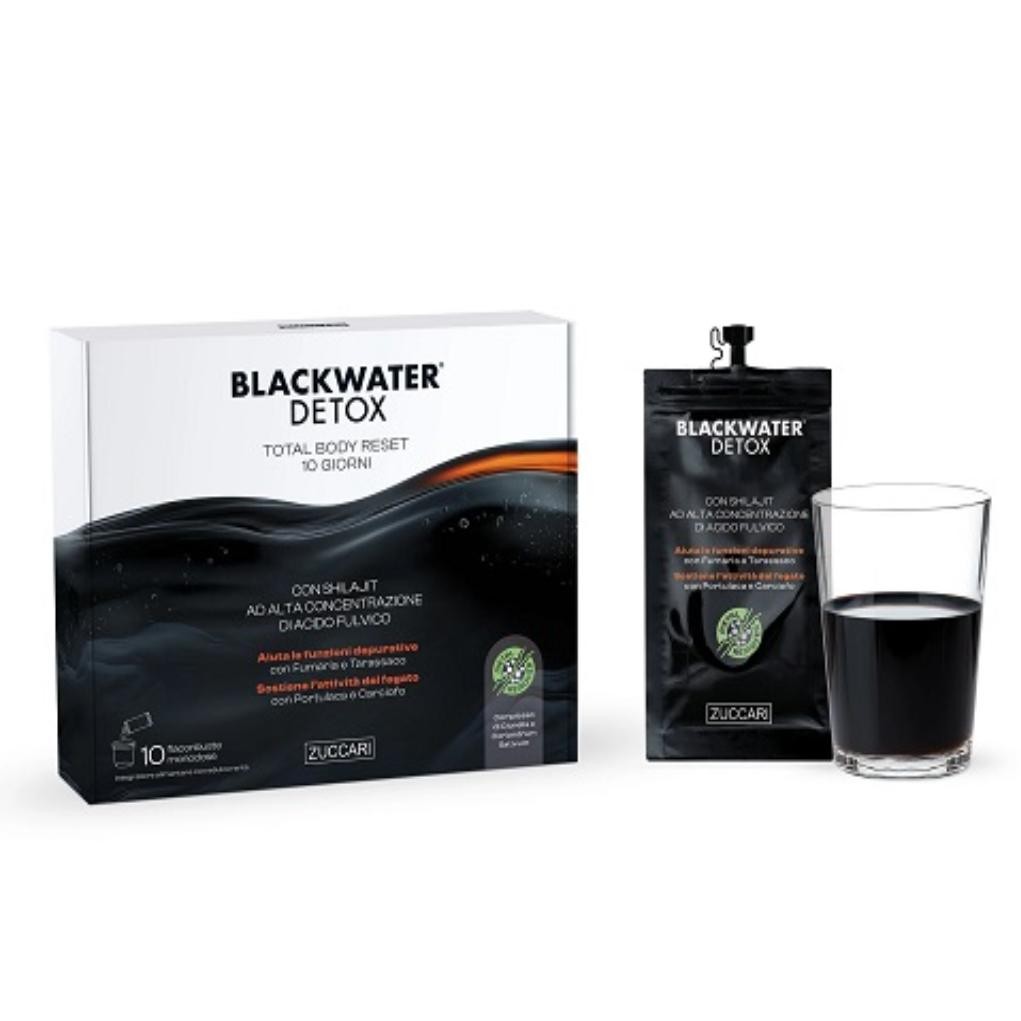 ZUCCARI BLACKWATER DETOX 10 BUSTE MONODOSE - CON SHILAJIT AD ALTA CONCENTRAZIONE