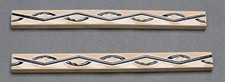 1920s The Mosaic Tile Company Ceramic 86 Trim Tile Blush Peach And Black