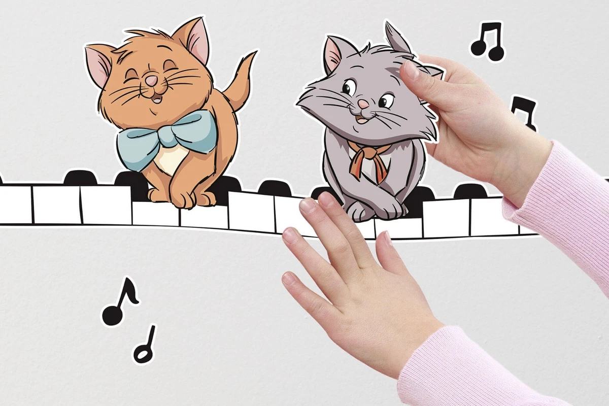 Disney Gatos Pegatinas De Pared Grandes Set Autoadhesivo 50x70 Cm Vinilo