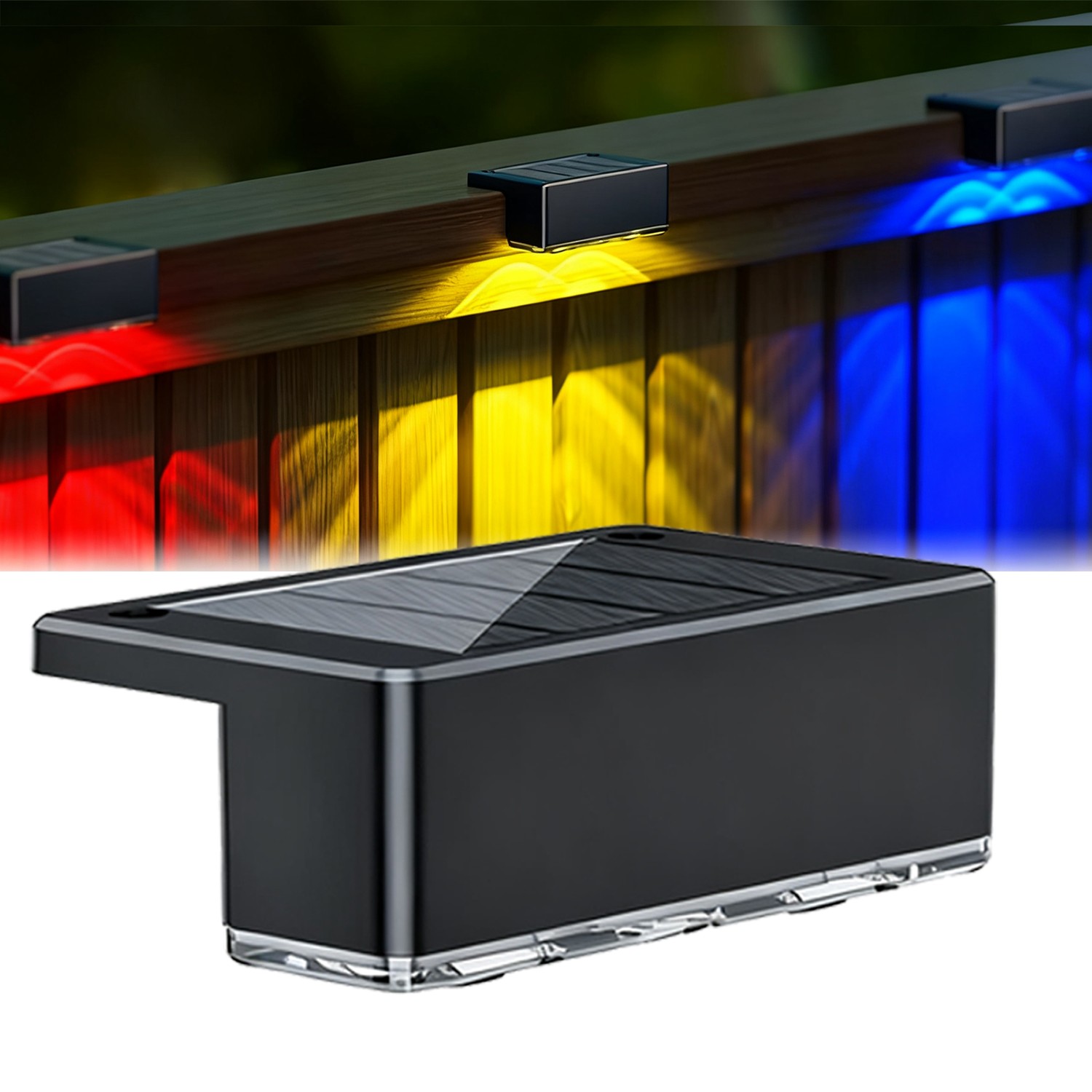 1-8Pcs New Solar Deck Lights Outdoor Waterproof LED Steps Lamps For Stairs Fence