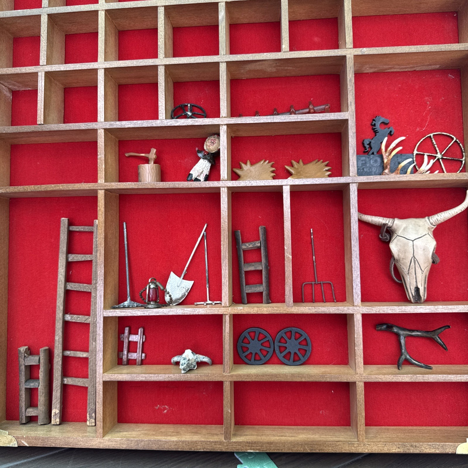 Vintage  Style Trinket Shelf Cottage Primitive western  Decor only not tray 23