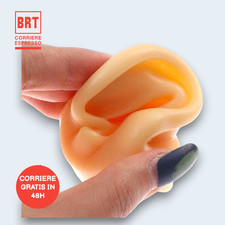 Orecchio Finto in Silicone per Praticare Piercing Pieghevole Fake Ear
