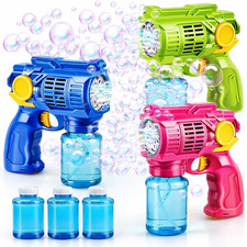 3 Pack Bubble Guns for Kids, Automatic Bubble Blower, Leakproof  Lightweight, O
