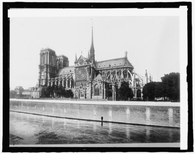 8'' x 10'' 1916 France,Notre Dame Cathedral