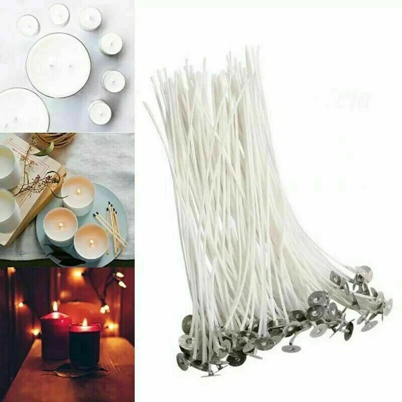 Kerzendocht 8-20cm Docht mit Fuß 100 Stück gewachst Docht für Kerzen Basteln - Bild 3 von 4