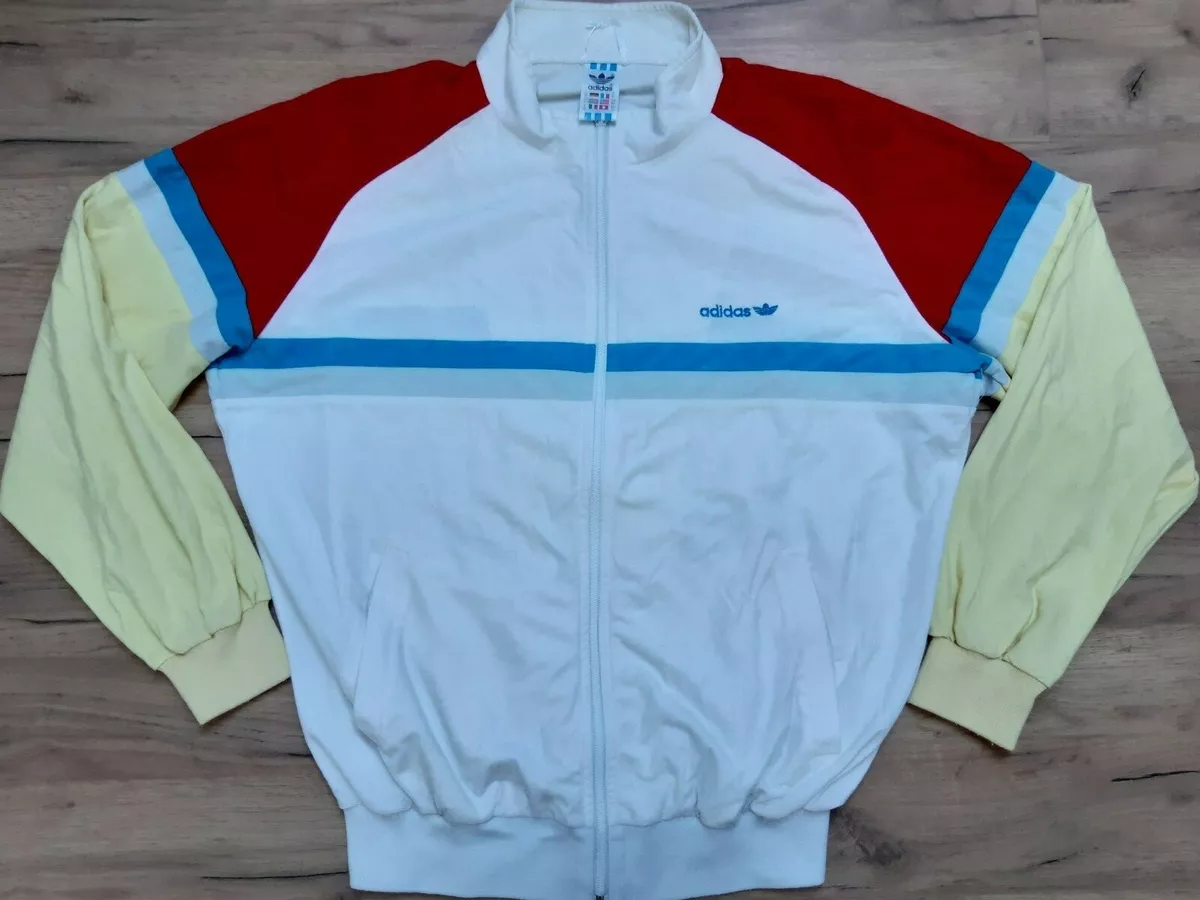 ADIDAS! WEST GERMANY track jacket sweatshirt top zip retro vintage! 5/6 ! M  @