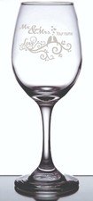 Engraved Personalized Wine Glass Mr. Mrs. Couples with Your Name/Message