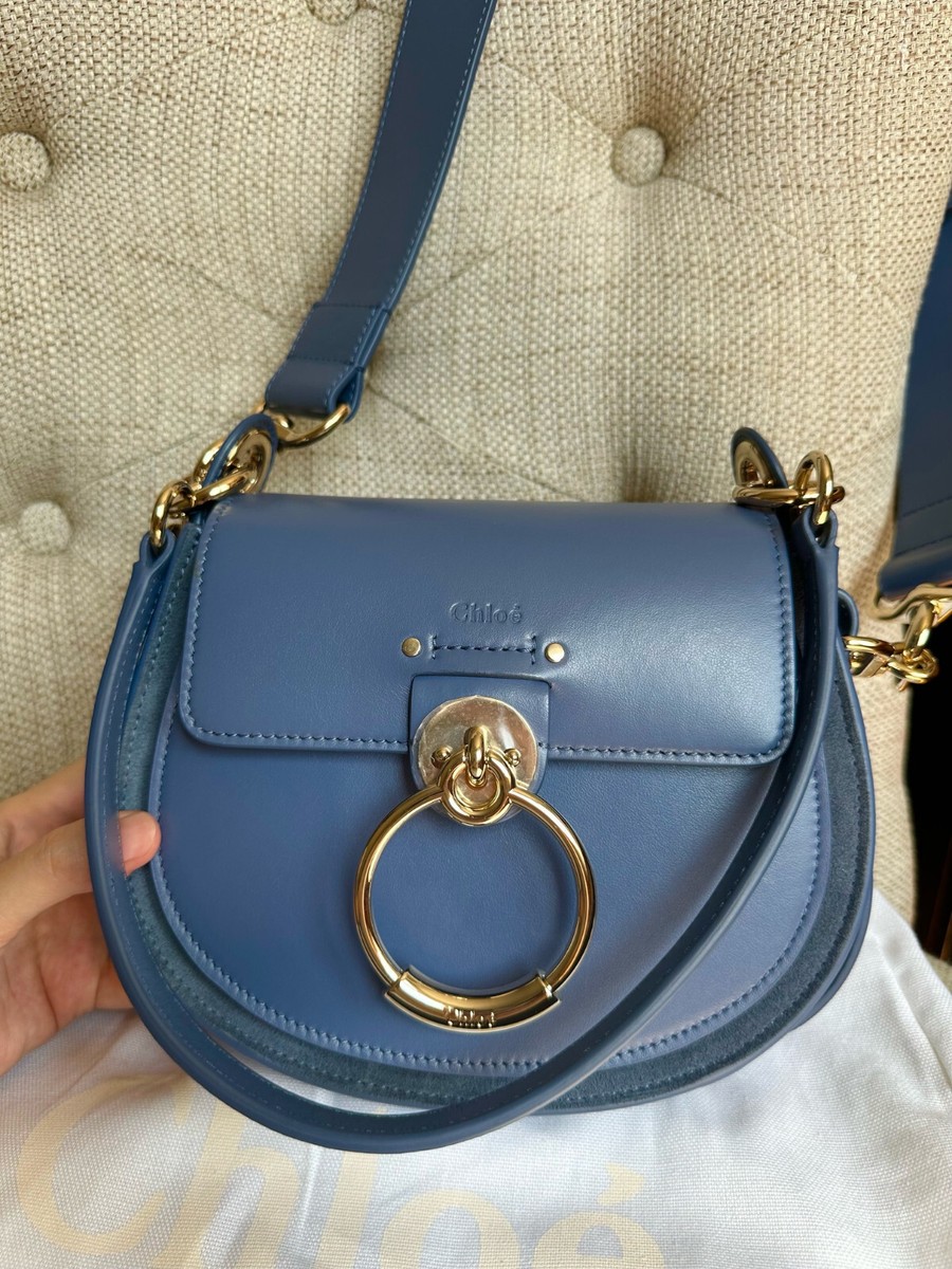 ブルー スモール Tess バッグ CHLOE TESS SMALL LEATHER CROSSBODY BAG IN GRAPHITE NAVY | eBay