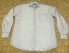 NICE Tommy Hilfiger Ithaca Blue White Red Striped Dress Shirt Large 16 34-35