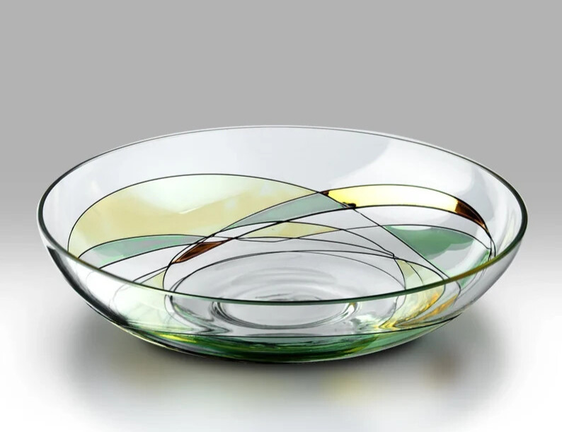 Nobile Glassware Gold Mosaic Kiri Bowl 20cm