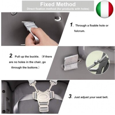 Cuscino Per Seggiolone Con Imbracatura A 5 Punti - Rivestimento In Cotone, Morbido E Sicuro - Foto 8