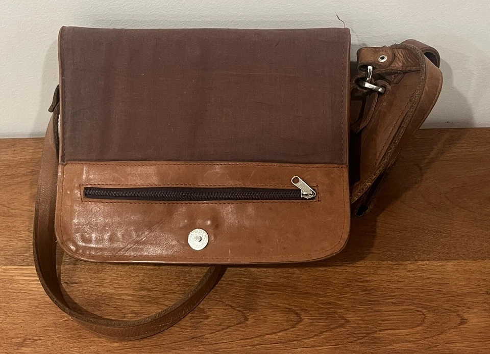 Bolso de Hombro AMERICAN WEST Hecho a Mano Floral Tooled Cuero Marrón Foto 2 de 4