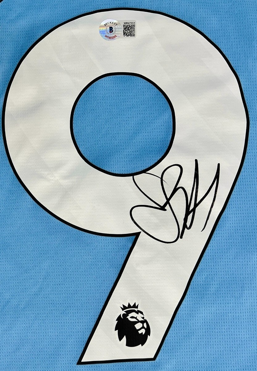 NEW 23/24 Erling Haaland Signed Manchester City Authentic Jersey