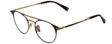 John Varvatos V169 Ladies Designer Reading Glasses in Black & Gold Tortoise 49mm