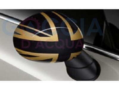 Genuine MINI Right O/S Door Wing Mirror Cover Cap Gold Jack RHD 