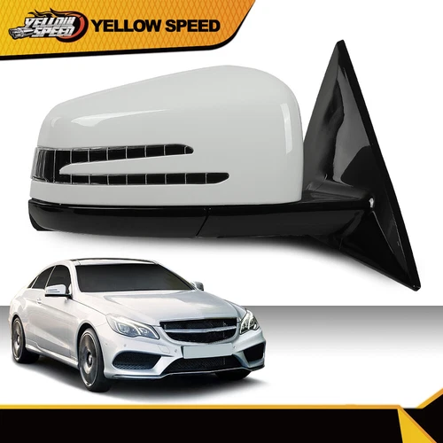 White Right Side Passenger Mirror Fit For Mercedes Coupe  E350 E400 E550 10-17